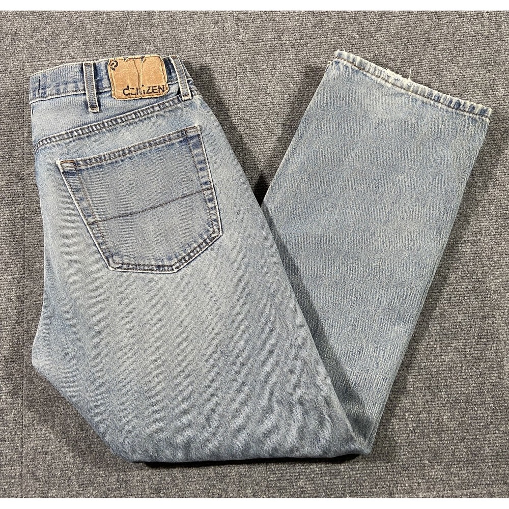 Levis Denizen 281 Jeans Mens Size 38x32 Straight Fit Light Wash Blue‎ Denim